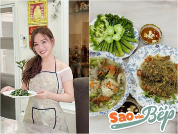 Sao nữ ở nhà 1.400m2 khoe bữa cơm nấu cho 3 con, Trương Ngọc Ánh - Kha Ly khen nức nở
