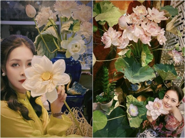 BTV VTV cắm sen khắp nhà, mê mẩn đến nỗi con trai phải nói mẹ chụp hoài không chán