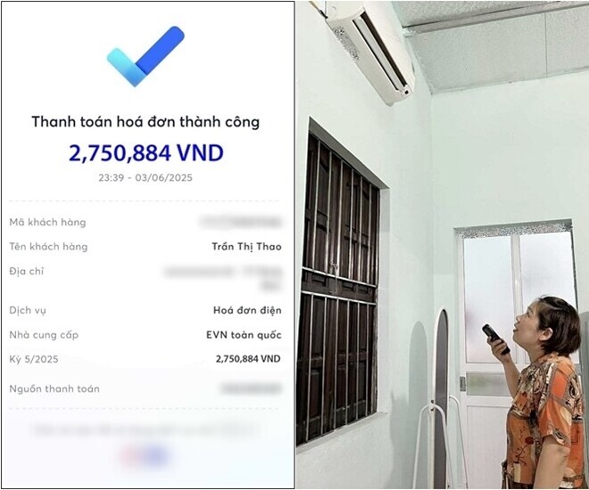 Hóa đơn tiền điện nhà chị Thao tăng vọt do nhu cầu sử dụng cao mùa nắng nóng