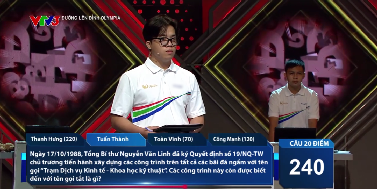 Tuấn Thành là người Về đích đầu tiên với 2 câu trả lời đúng cùng một ngôi sao hi vọng, nâng tổng số điểm lên 280. Trong lượt thi của Tuấn Thành, Thanh Hưng có 1 đáp án chính xác và giành được 20 điểm. 