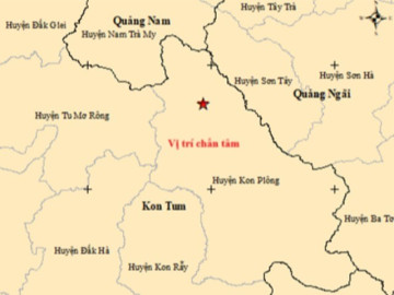 Kon Tum động đất 3.8 độ giữa mưa dông mạnh