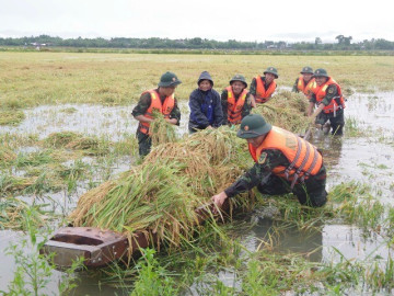 Những hình ảnh thắm tình quân dân trong đợt mưa lũ bất thường giữa mùa hè