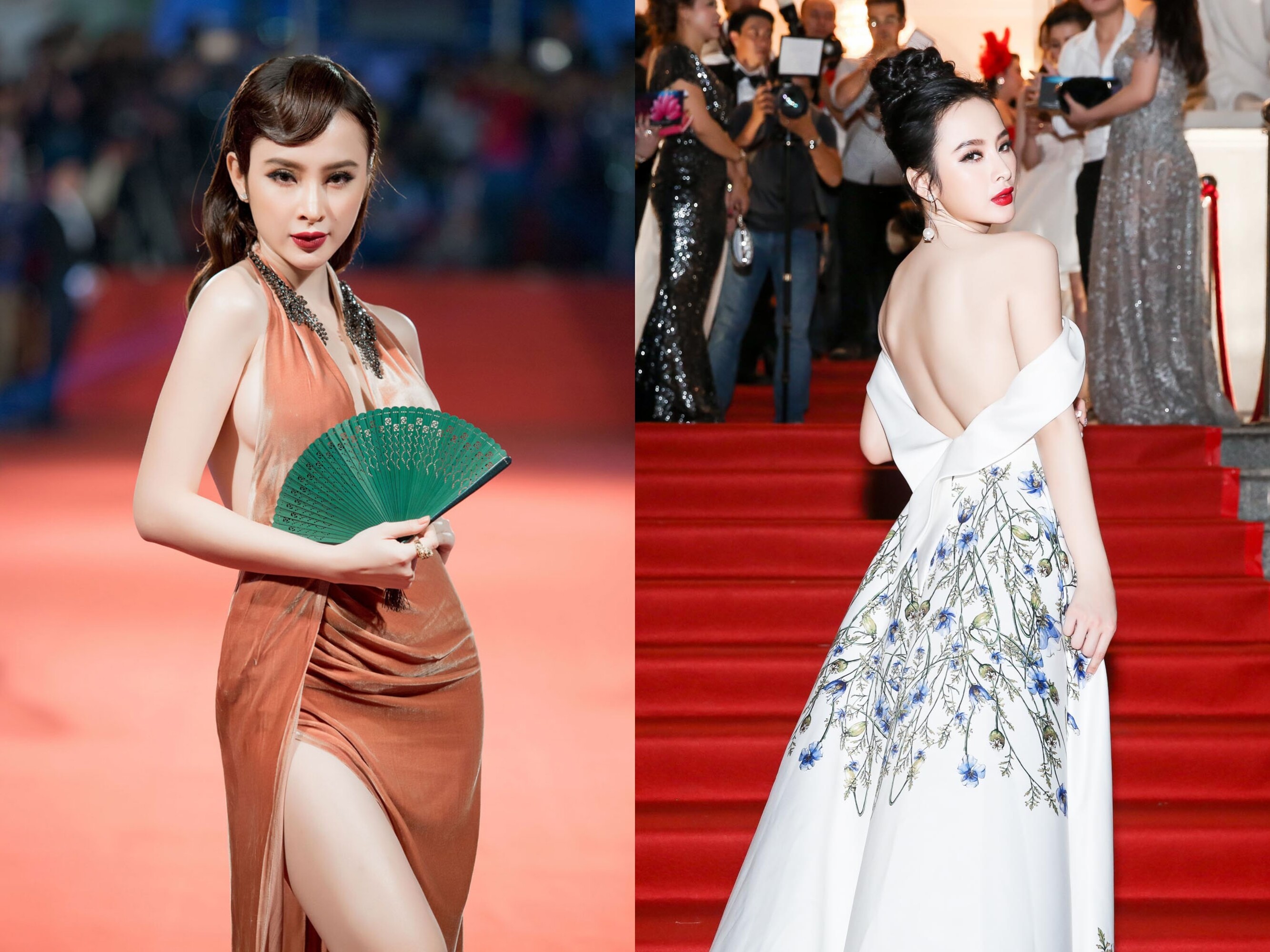 Nữ diễn viên từng gây chú ý khi xuất hiện với những bộ cánh lộng lẫy, nóng bỏng.