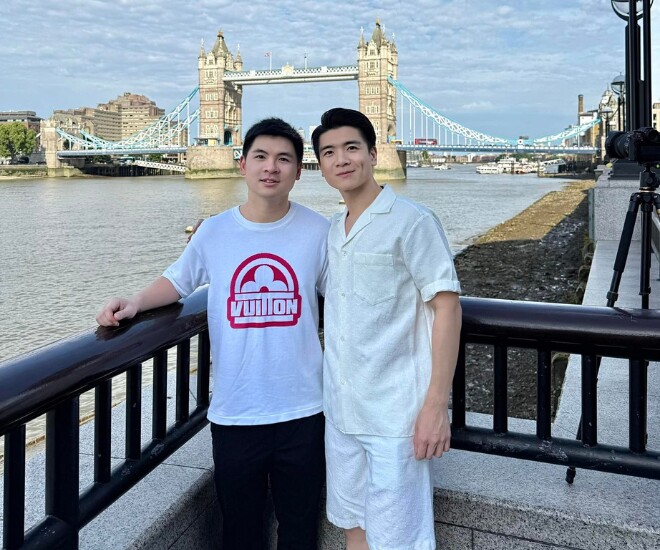 2 con trai của Bầu Hiển về thăm nơi ngày xưa từng du học.