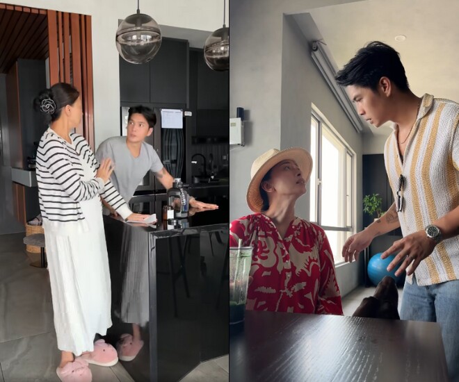 Huy Trần chăm sóc vợ bầu Ngô Thanh Vân cực chu đáo.