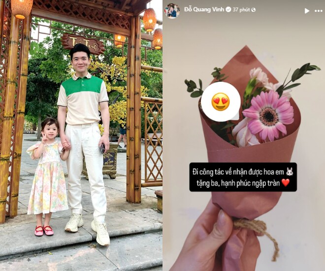 Con trai Bầu Hiển hạnh phúc khoe món quà ái nữ tặng bố.