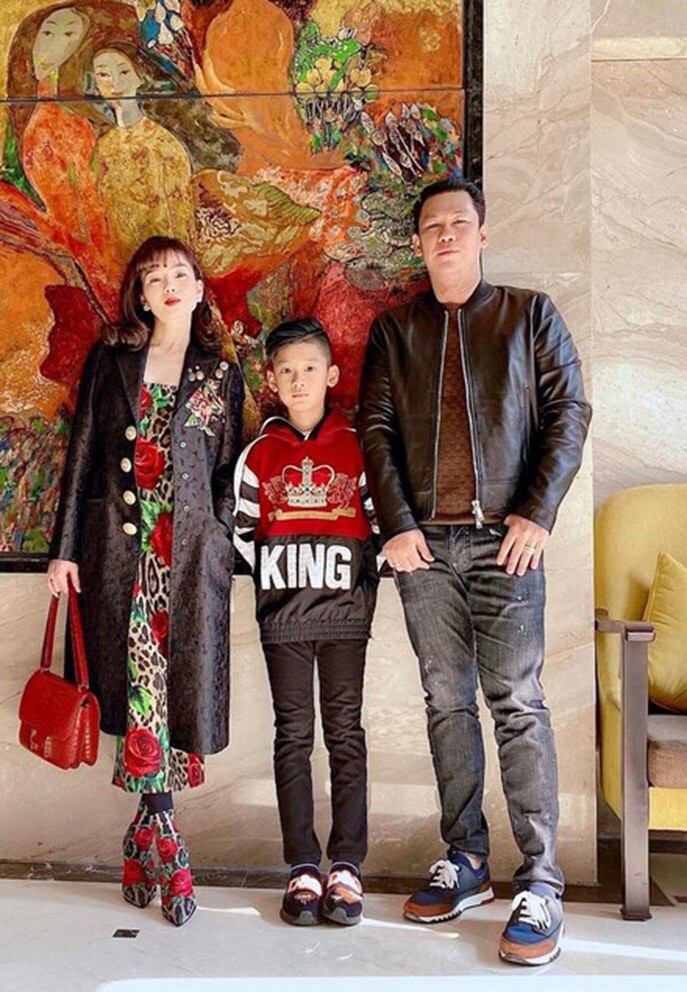 Lệ Quyên và Đức Huy có 1 con trai chung duy nhất là Kỳ Anh.