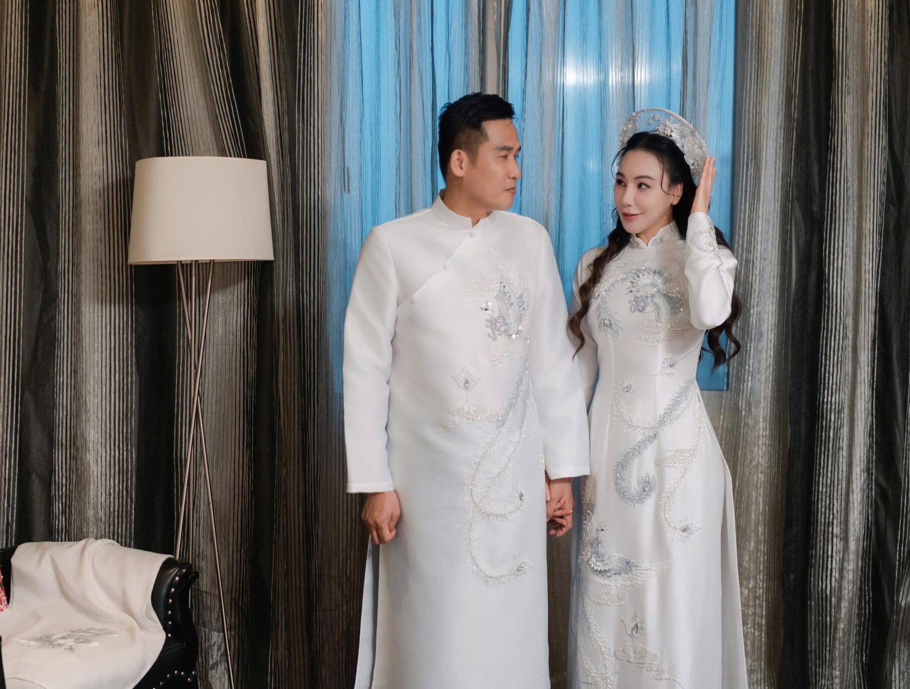 Vợ chồng Hồ Quỳnh Hương tổ chức tiệc thuần chay để chiêu đãi khách mời.