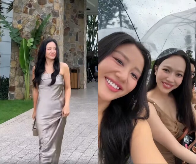 Văn Mai Hương và Diệu Nhi đến mừng ngày vui của đàn chị.