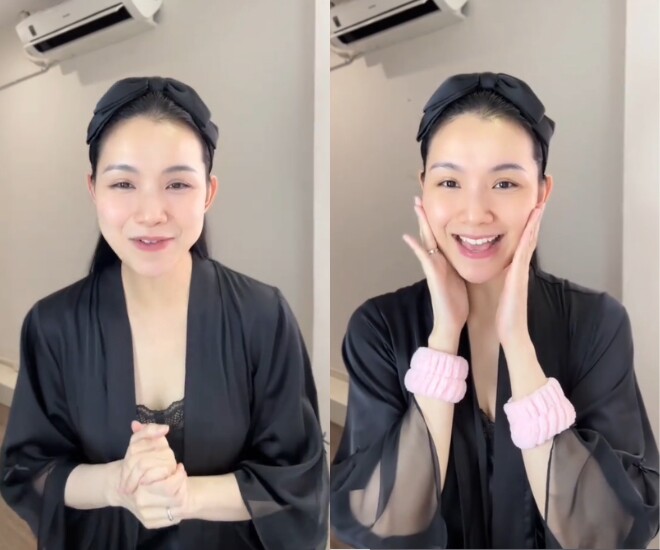 Hoa hậu Thùy Lâm tự tin khoe mặt mộc, làn da căng bóng khiến dân tình xuýt xoa.