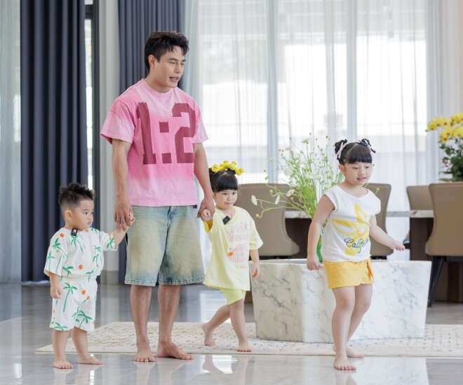 Gia đình Lê Dương Bảo Lâm luôn mang đến không khí vui tươi cho chương trình.