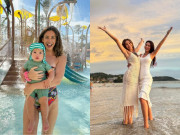 Giải trí - Hà Anh "sĩ" vì quý tử được một trong những Hoa hậu Hoàn vũ đẹp nhất lịch sử bế, nhóc tì biểu cảm như búp bê