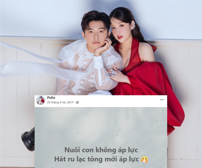 Puka hài hước bày tỏ áp lực khi hát ru cho con.