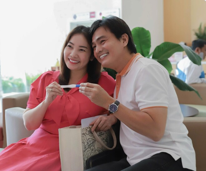 Vợ chồng Cao Minh Đạt có con đầu lòng sau gần 1 thập kỷ bên nhau.