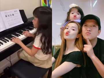 Trường Giang - Nhã Phương cho con gái cưng học đàn piano, bé Thiên Ý mới 6 tuổi đã được khen đủ cả tài lẫn sắc