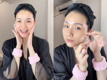 Hoa hậu Thùy Lâm khoe mặt mộc căng tràn sức sống ở tuổi U40, trẻ mãi không già nhờ lột da