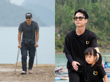 Bố ơi mình đi đâu thế? tập 1: Anh tài Neko Lê khác lạ khiến fan không quen, Duy Hưng bị thương phải chống nạng