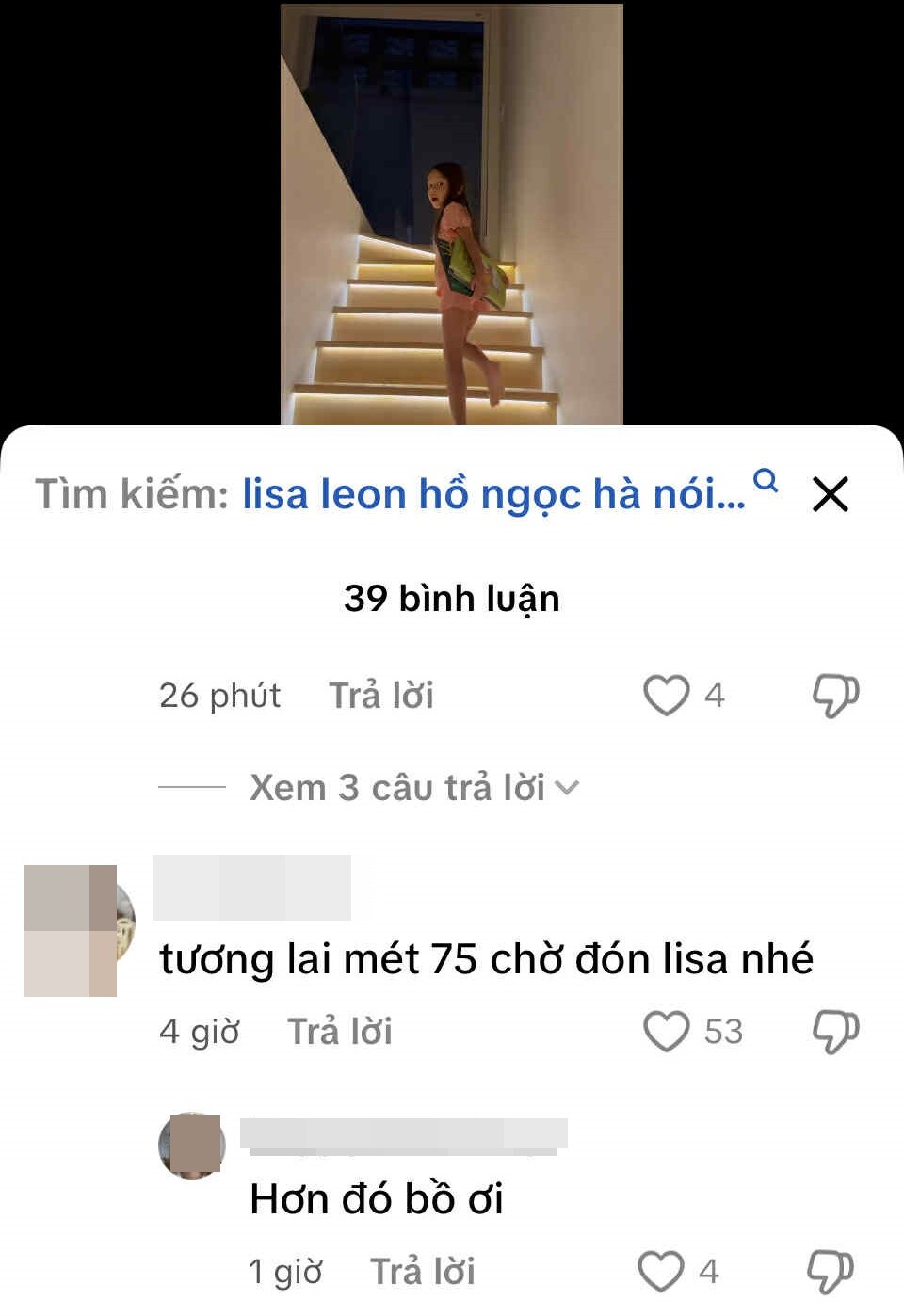 Cư dân mạng dự đoán chiều cao của Lisa.