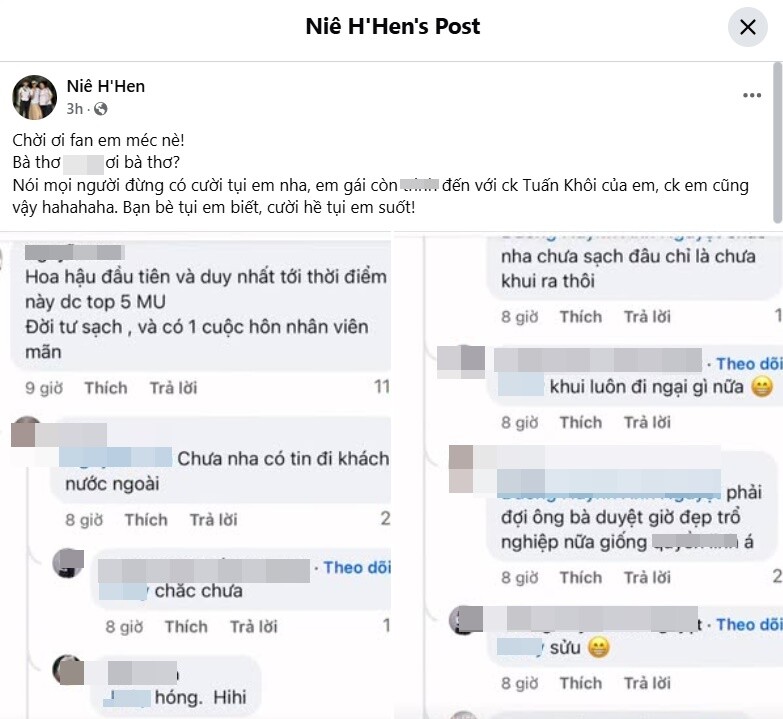 HHen Niê lên tiếng phản hồi về tin đồn nhạy cảm.