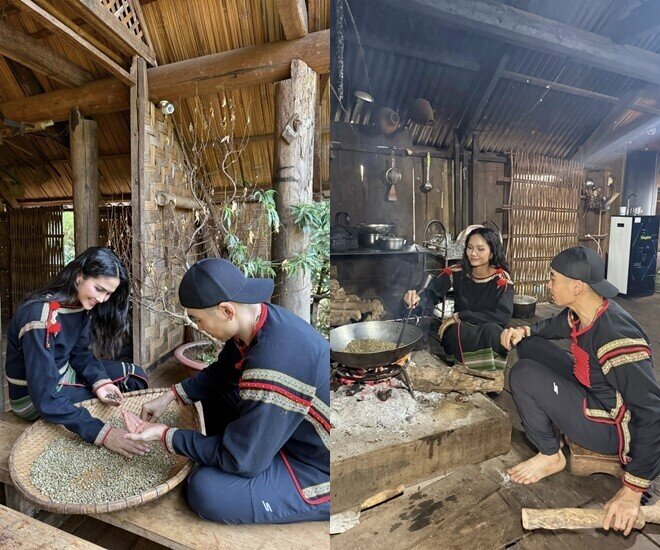 Nam nhiếp ảnh gia phụ giúp việc thu hoạch cà phê khi về quê vợ.