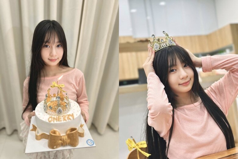 Cherry ở tuổi 12 vô cùng xinh đẹp, ra dáng thiếu nữ.