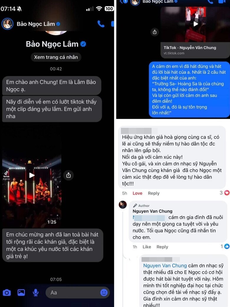Nguyễn Văn Chung khen ngợi màn trình diễn của Lâm Bảo Ngọc.
