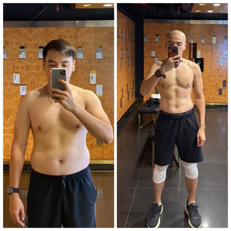Nam nhiếp ảnh gia thay đổi vóc dáng sau khi tập gym.