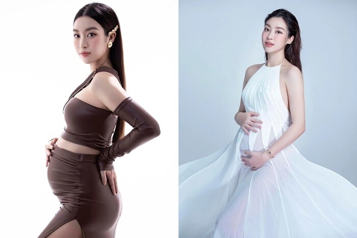 Đỗ Mỹ Linh rạng rỡ trong loạt ảnh khoe bụng bầu.