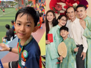 Giải trí - Con trai Thúy Diễm - Lương Thế Thành ngày càng điển trai giống bố, được ông bà nội chăm chút khi đến trường