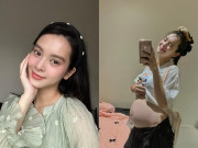 Giải trí - Sao Việt 24h: Quỳnh Lương tròn trịa hơn thấy rõ ở tháng thứ 8, khoe cân nặng của mẹ và bé ở cuối thai kỳ