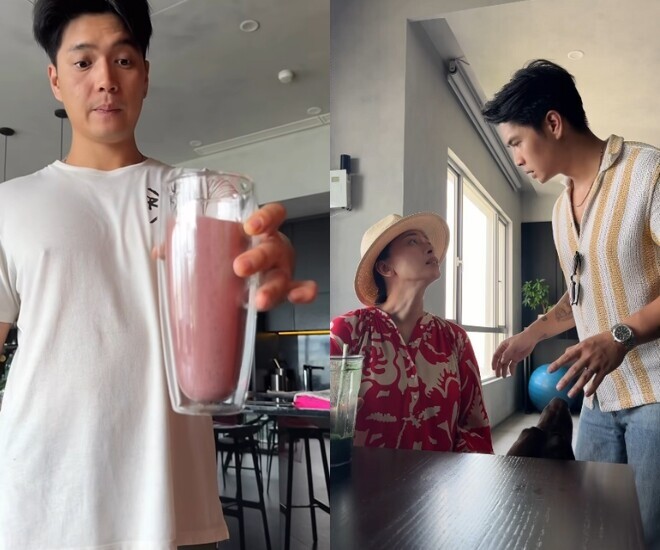Huy Trần luôn kè kè bên bà xã khi cô mang bầu.