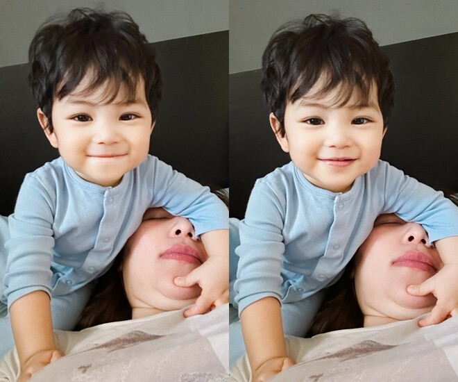 Ngoại hình điển trai của con trai Quỳnh Thư. 