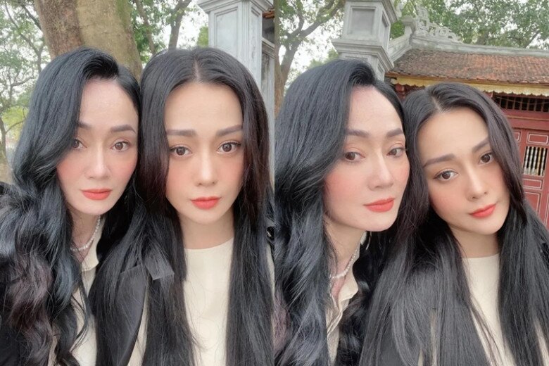 Quách Thu Phương và Phương Oanh ngoài đời thân thiết như mẹ con.
