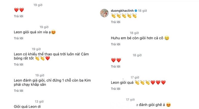 Leon nhận về vô số lời khen cho năng khiếu chơi thể thao của mình.