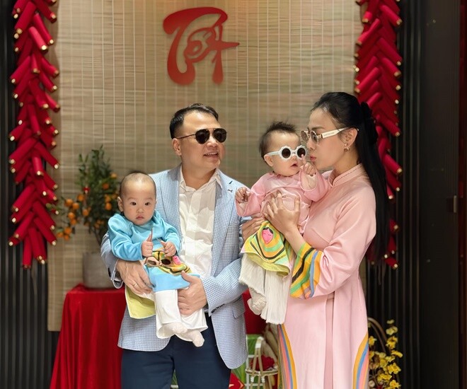 Phương Oanh và Shark Bình đón cặp sinh đôi đáng yêu vào năm 2024.