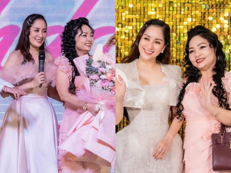 Khánh Thi đọ sắc bên mẹ chồng.