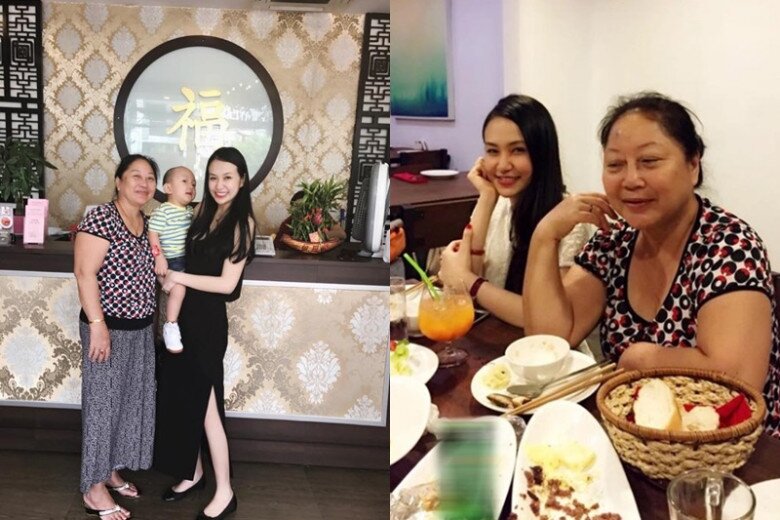 Hương Baby rất thân thiết với mẹ chồng.