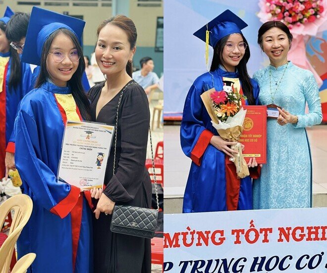 Con gái Thành Trung vừa tốt nghiệp cấp 2, chuẩn bị thi vào lớp 10.