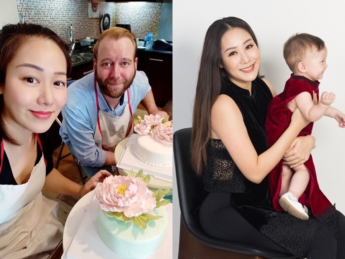 Nàng hậu kết hôn với ông xã ngoại quốc, làm việc trong ngành giáo dục.