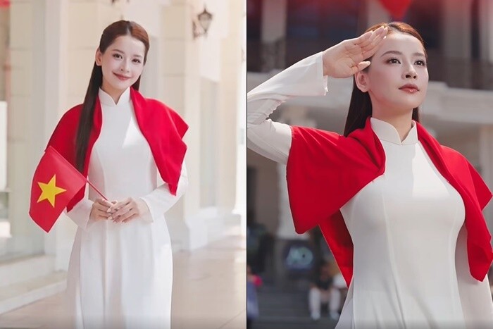 Chi Pu thể hiện niềm tự hào, lòng yêu nước trong bộ ảnh mới.
