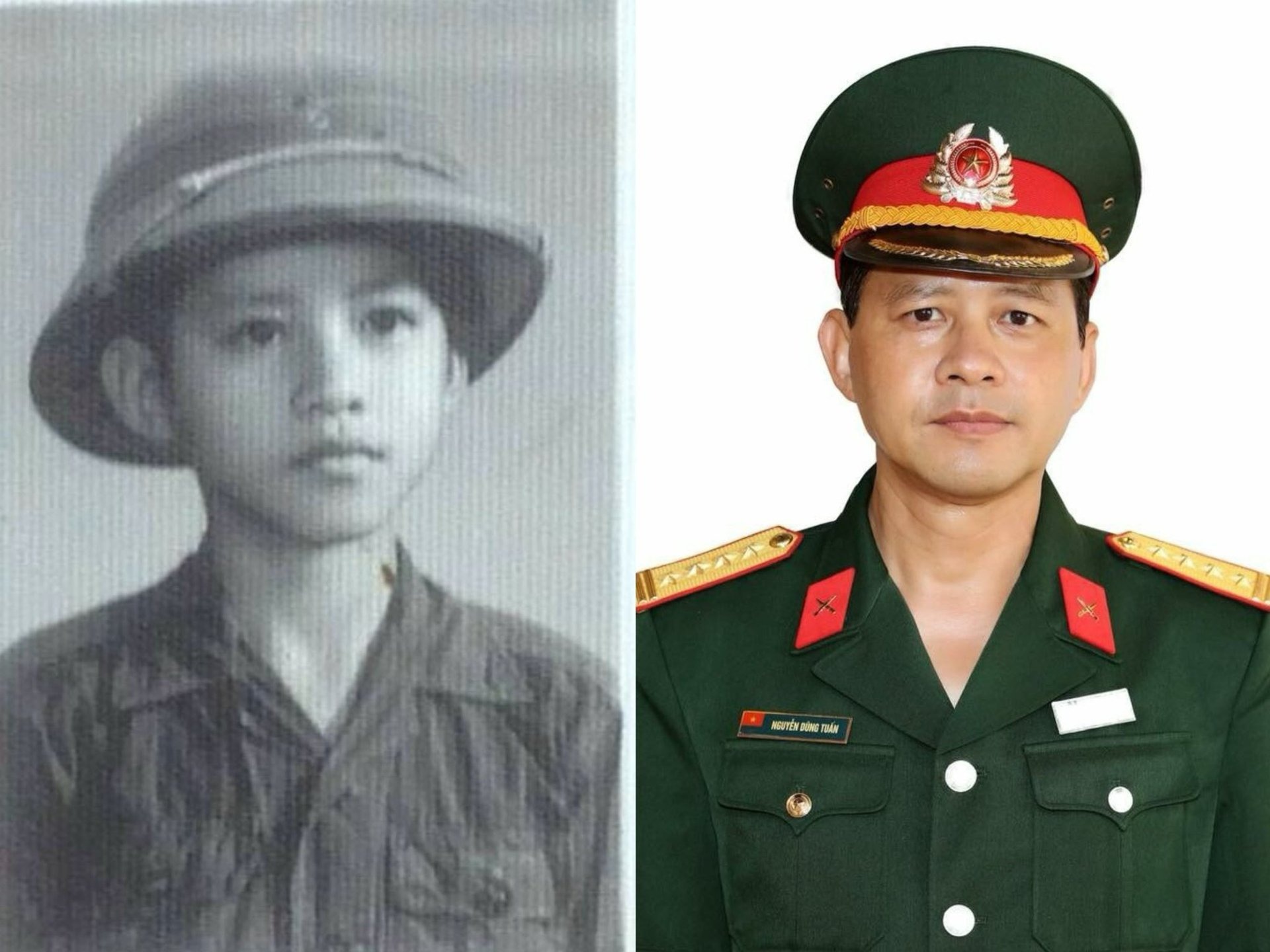 Bố của nữ ca sĩ mang quân hàm Đại tá.