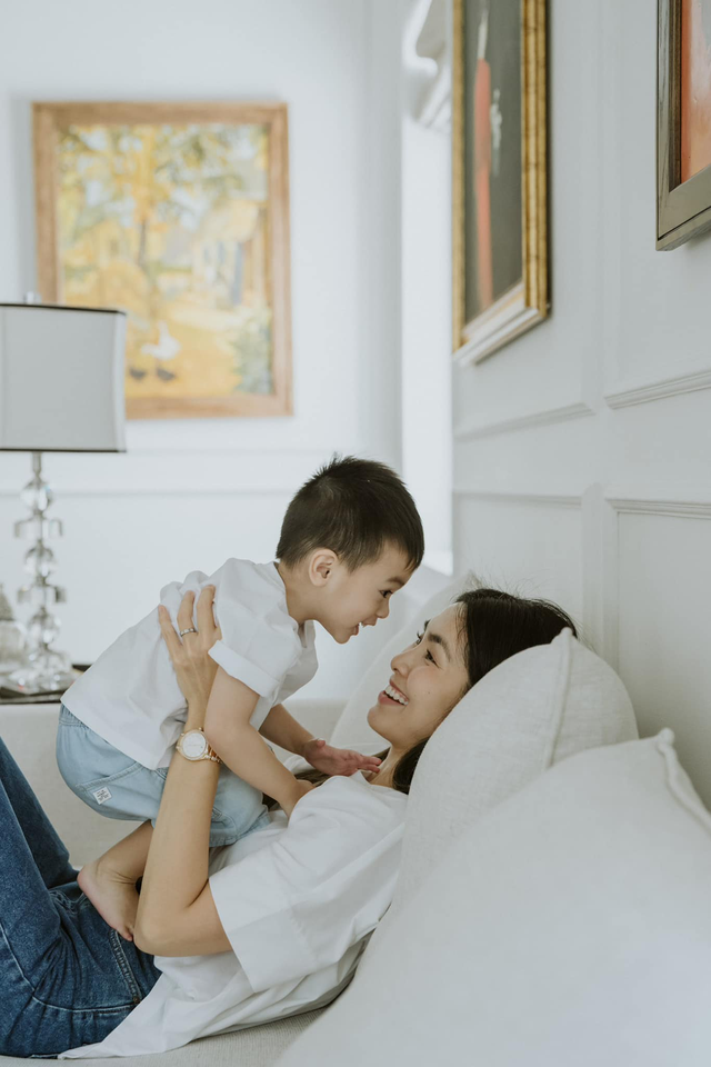 Tăng Thanh Hà khoe ảnh con trai nhân dịp sinh nhật 3 tuổi của cậu bé.