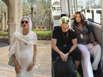 Dàn mỹ nhân Việt vác bụng bầu đi du lịch nước ngoài: Tuyết Lan sang chảnh như phú bà Dubai, HHen Niê dính chồng không rời