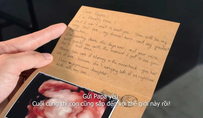 Bức thư vô tình tiết lộ giới tính của con đầu lòng nhà Ngô Thanh Vân - Huy Trần.