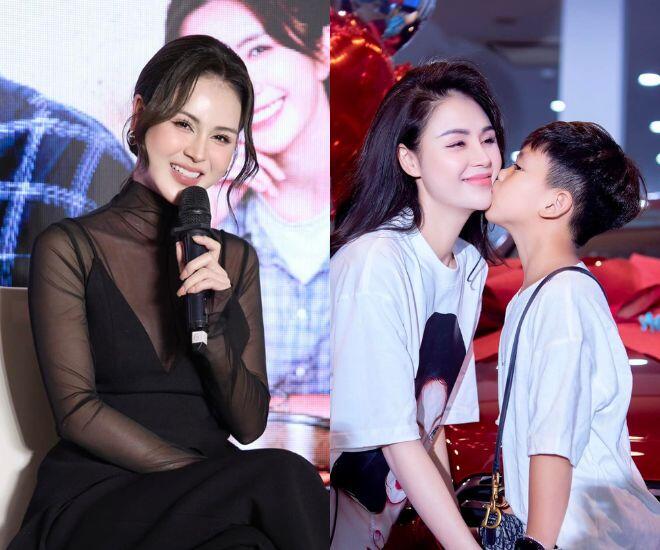 Lương Thu Trang đã tiết lộ một vài câu chuyện thú vị về nhóc tỳ Minh Sơn tại buổi họp báo ra mắt phim Dịu Dàng Màu Nắng.