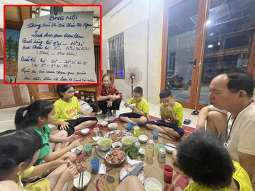 Ông nội Thái Bình 60 tuổi đón 7 cháu ở thành phố về quê, gây bão với bảng nội quy xem Tivi điện thoại cho khối nghỉ hè cực đỉnh