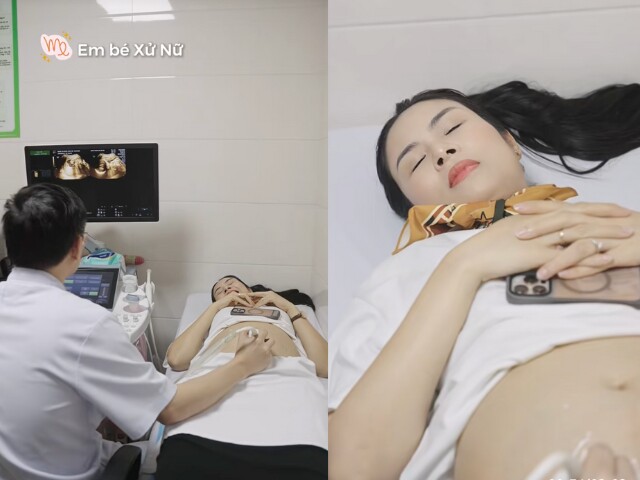 Hoa hậu Ngọc Hân siêu âm 3 lần mới nhìn rõ mặt con, em bé chưa ra đời đã được khen chân dài, mũi cao - 2