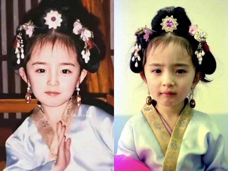 Bạn có tin được không, năm 1990, cô bé này mới 4 tuổi đã "lọt vào mắt xanh" của một đoàn phim lớn và có được vai diễn đầu tay. Bước chân vào showbiz với vai trò diễn viên nhí, cô chinh phục khán giả nhờ vẻ đẹp đậm chất điện ảnh, đôi mắt tròn xoe biết nói.