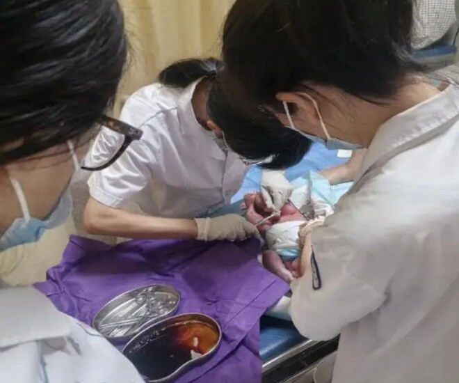 Em bé được mẹ sinh ra ngay trên xe trong tình trạng còn nguyên dây rốn.