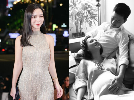 Phú bà Vbiz khoe khoảnh khắc mang bầu “tuyệt đối điện ảnh” bên chồng điển trai, U50 qua 1 lần sinh nở vẫn đẹp phát sáng